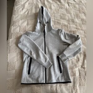 NWOT Uniqlo Light Gray Fiber Tech Zip-Up Hoodie
